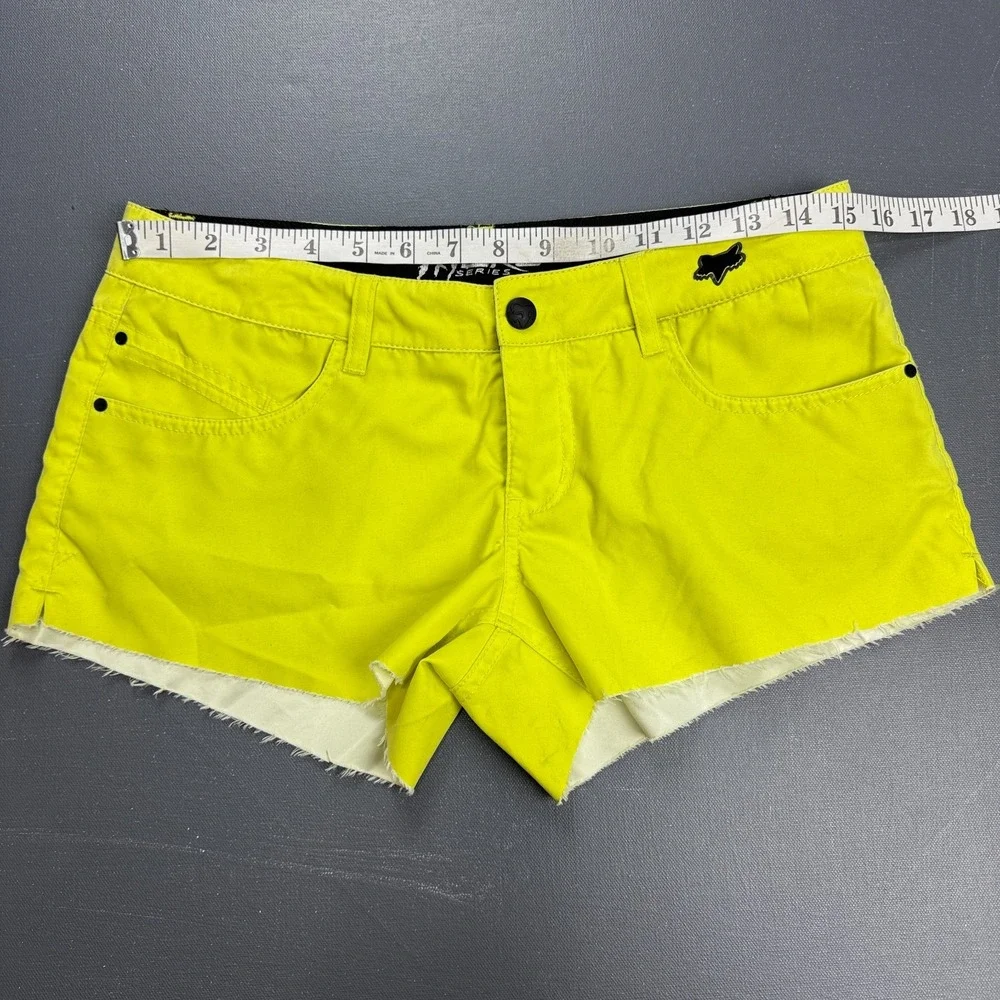 Fox Racing Hydro Shorts Women's 30 Neon Yellow Cutoff Swim Board Shorts Summer - Picture 5 of 11